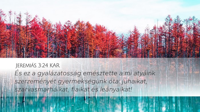 Jeremiás 3:24 KAR Bible Verse Image