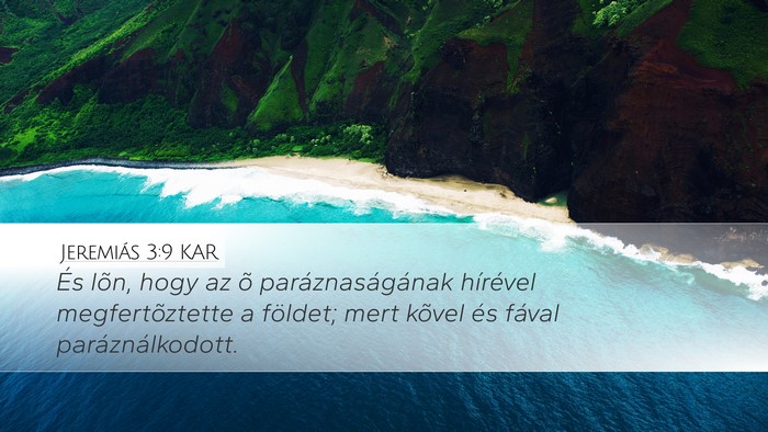 Jeremiás 3:9 KAR Bible Verse Image