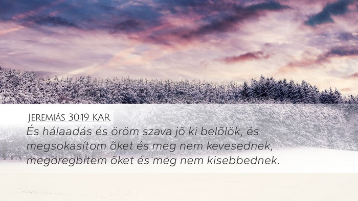Jeremiás 30:19 KAR Bible Verse Image