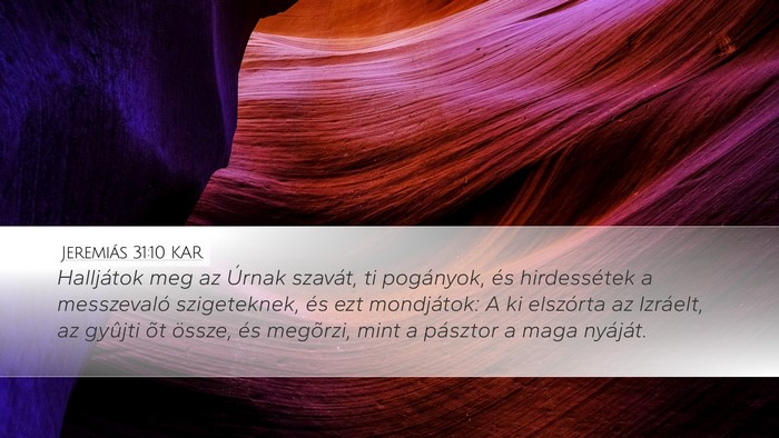 Jeremiás 31:10 KAR Bible Verse Image