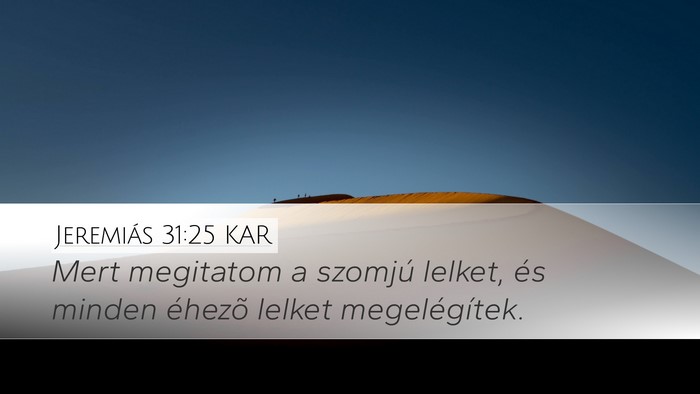 Jeremiás 31:25 KAR Bible Verse Image