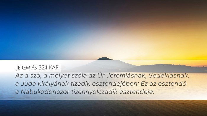 Jeremiás 32:1 KAR Bible Verse Image