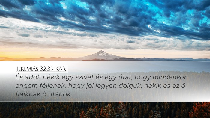 Jeremiás 32:39 KAR Bible Verse Image