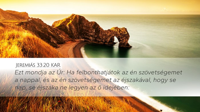 Jeremiás 33:20 KAR Bible Verse Image