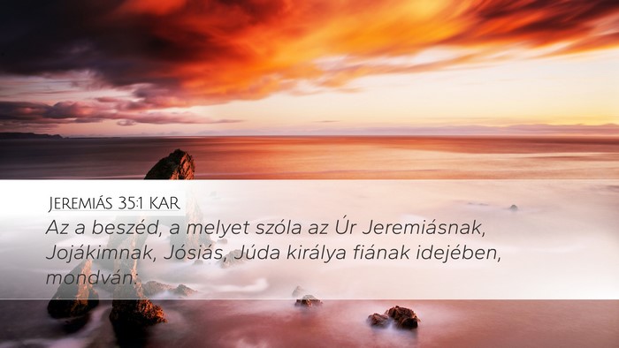 Jeremiás 35:1 KAR Bible Verse Image