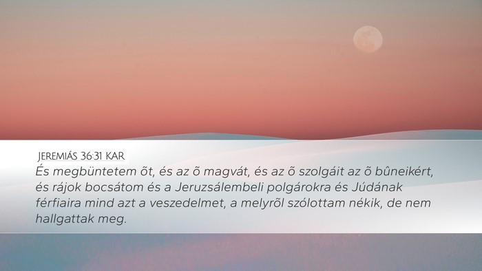 Jeremiás 36:31 KAR Bible Verse Image