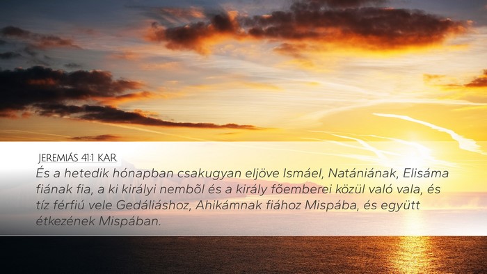 Jeremiás 41:1 KAR Bible Verse Image