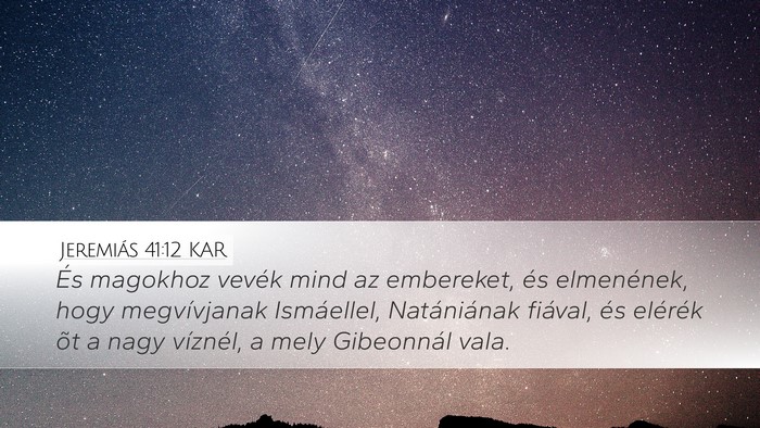 Jeremiás 41:12 KAR Bible Verse Image