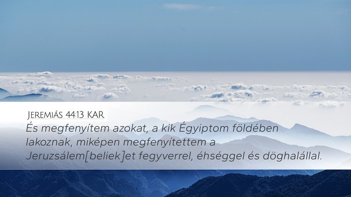 Jeremiás 44:13 KAR Bible Verse Image
