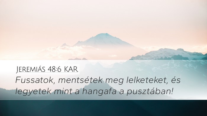 Jeremiás 48:6 KAR Bible Verse Image
