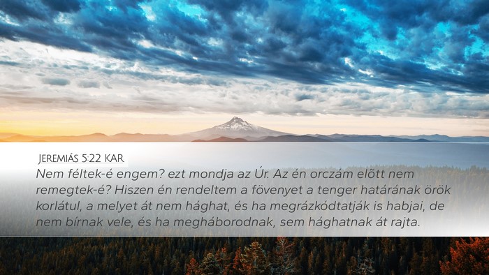 Jeremiás 5:22 KAR Bible Verse Image