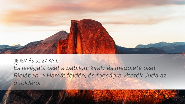 Jeremiás 52:27 KAR Bible Verse Image