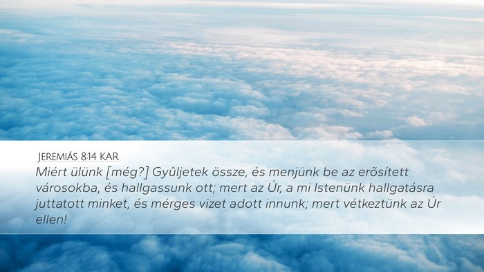Jeremiás 8:14 KAR Bible Verse Image