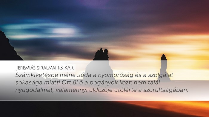 Jeremiás siralmai 1:3 KAR Bible Verse Image