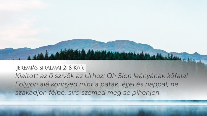 Jeremiás siralmai 2:18 KAR Bible Verse Image