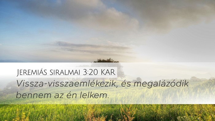 Jeremiás siralmai 3:20 KAR Bible Verse Image