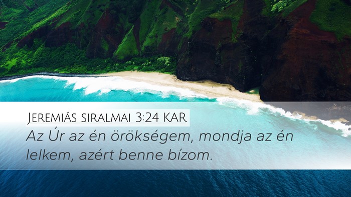 Jeremiás siralmai 3:24 KAR Bible Verse Image