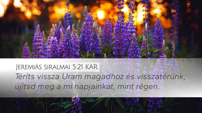 Jeremiás siralmai 5:21 KAR Bible Verse Image