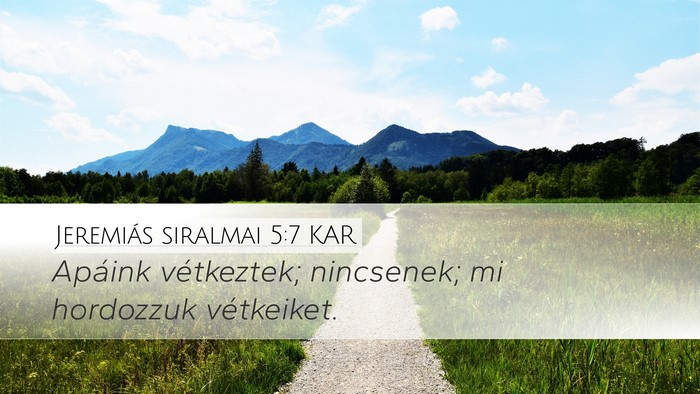 Jeremiás siralmai 5:7 KAR Bible Verse Image