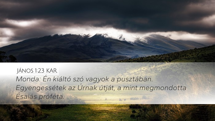 János 1:23 KAR Bible Verse Image