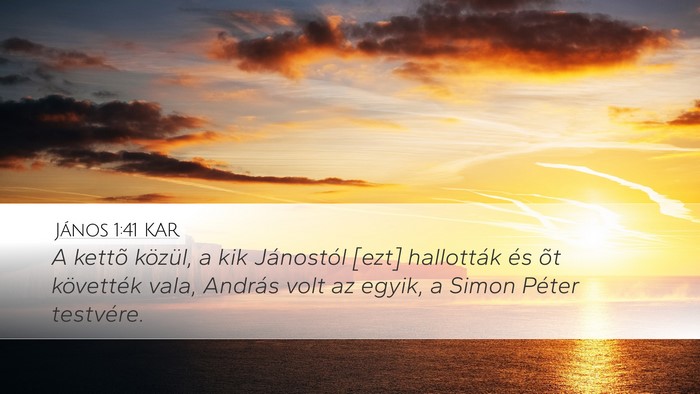 János 1:41 KAR Bible Verse Image