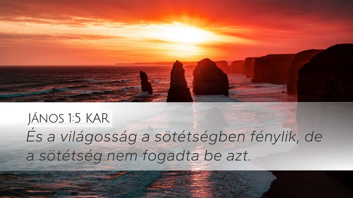János 1:5 KAR Bible Verse Image