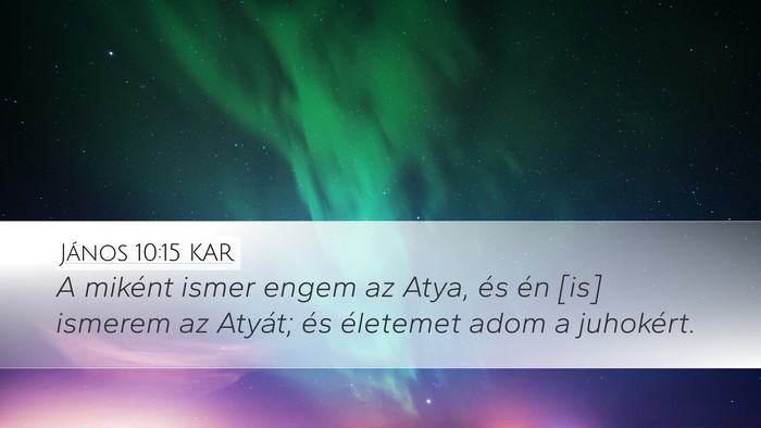 János 10:15 KAR Bible Verse Image