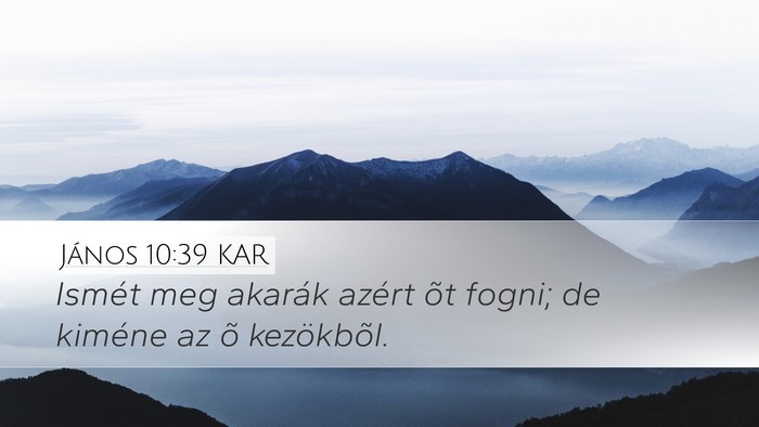 János 10:39 KAR Bible Verse Image