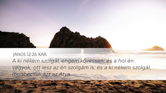 János 12:26 KAR Bible Verse Image