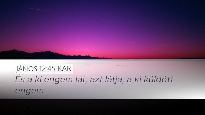János 12:45 KAR Bible Verse Image