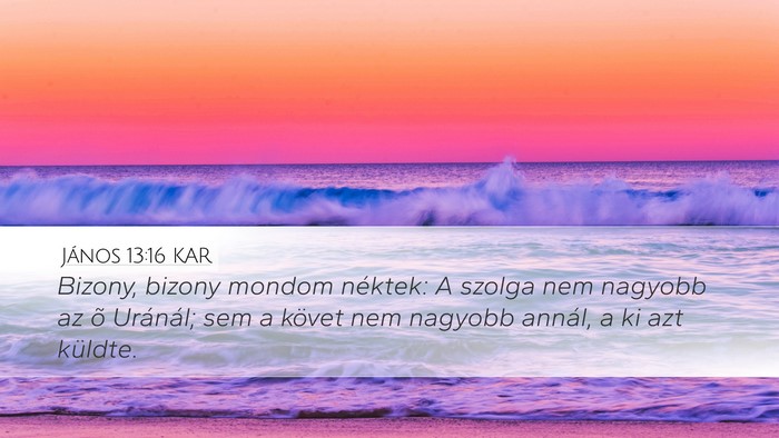 János 13:16 KAR Bible Verse Image