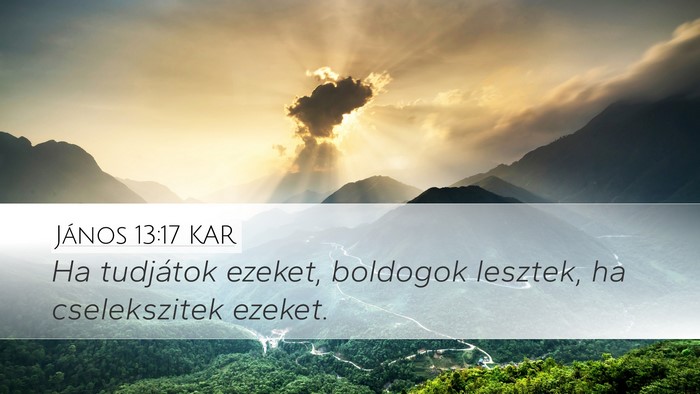 János 13:17 KAR Bible Verse Image