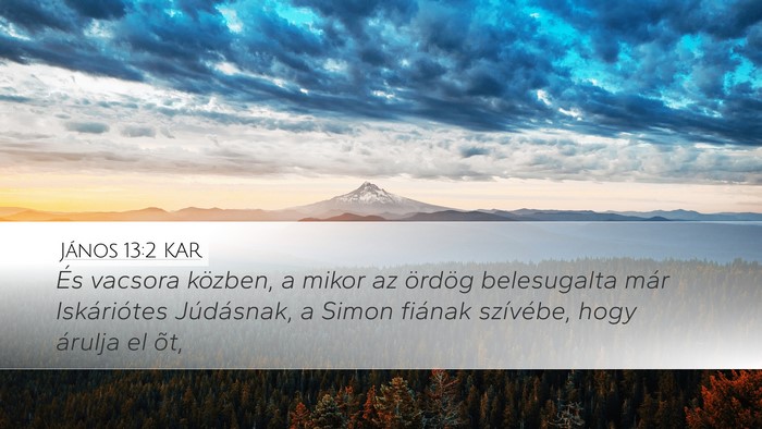 János 13:2 KAR Bible Verse Image