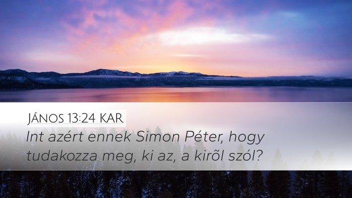 János 13:24 KAR Bible Verse Image