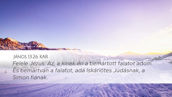 János 13:26 KAR Bible Verse Image