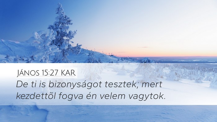 János 15:27 KAR Bible Verse Image