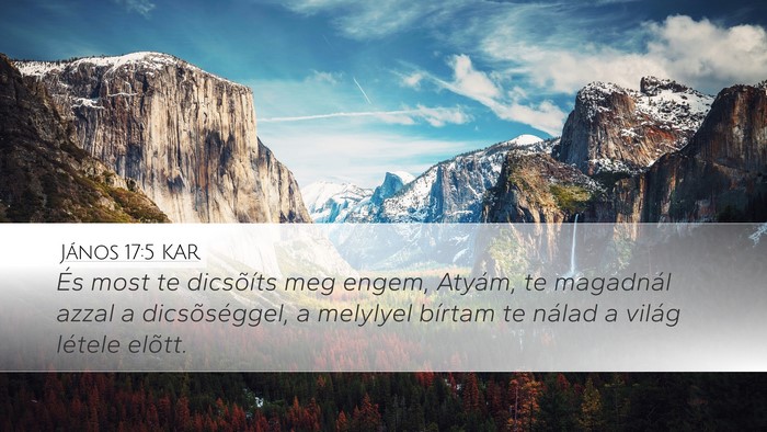 János 17:5 KAR Bible Verse Image