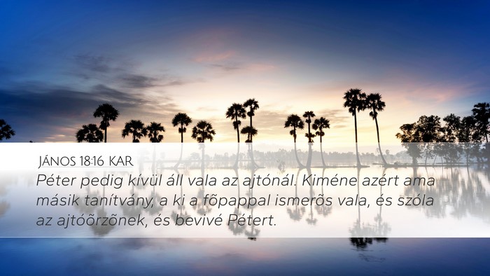 János 18:16 KAR Bible Verse Image