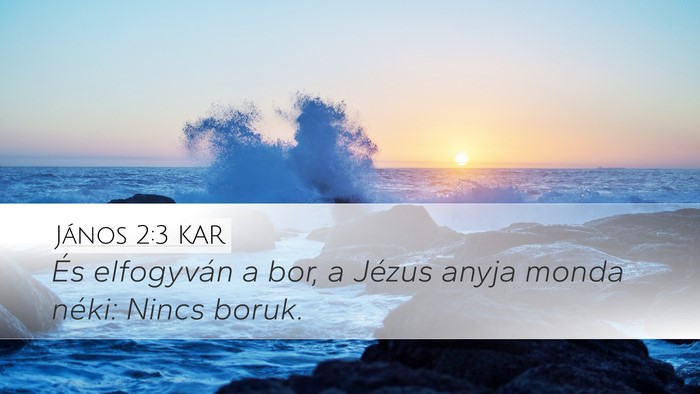 János 2:3 KAR Bible Verse Image