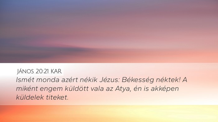 János 20:21 KAR Bible Verse Image