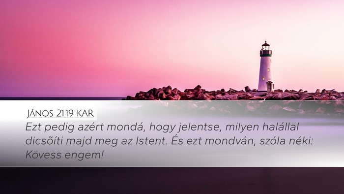 János 21:19 KAR Bible Verse Image