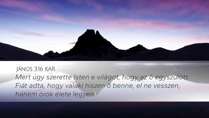 János 3:16 KAR Bible Verse Image