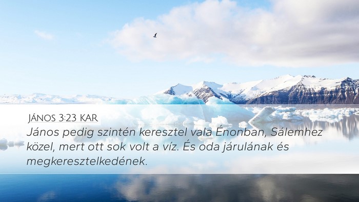 János 3:23 KAR Bible Verse Image