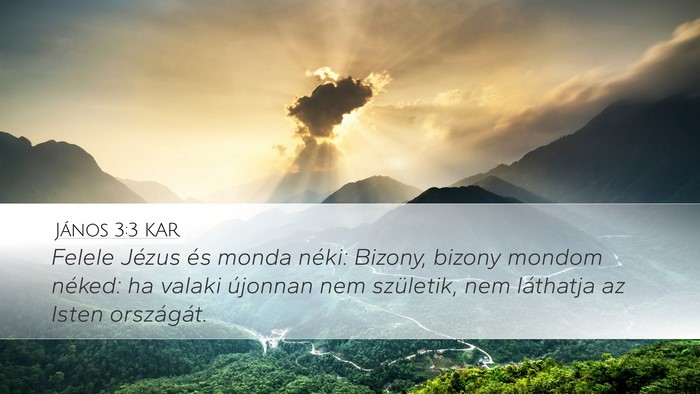 János 3:3 KAR Bible Verse Image