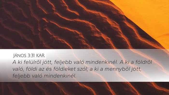 János 3:31 KAR Bible Verse Image