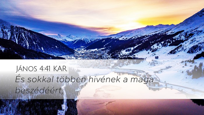 János 4:41 KAR Bible Verse Image