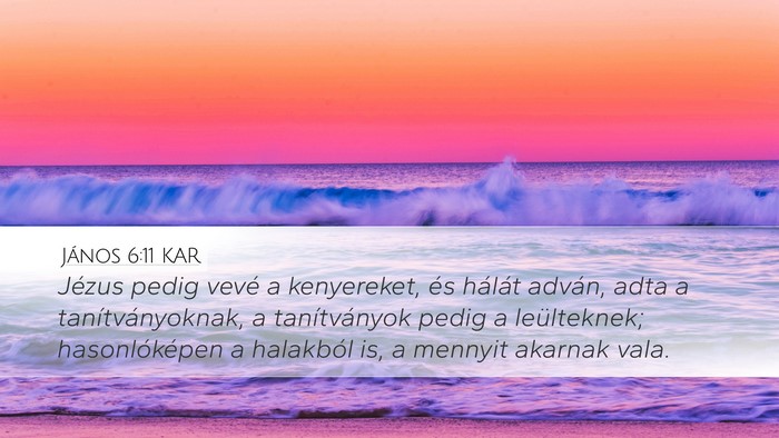 János 6:11 KAR Bible Verse Image