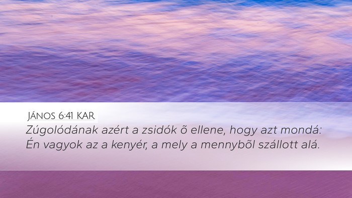 János 6:41 KAR Bible Verse Image