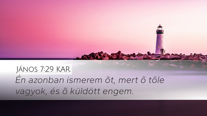 János 7:29 KAR Bible Verse Image