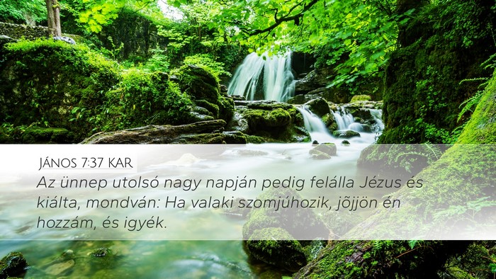 János 7:37 KAR Bible Verse Image